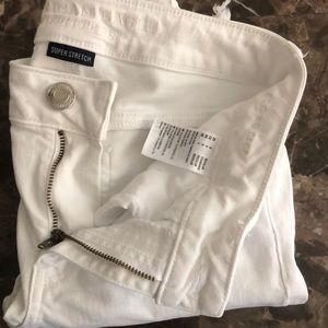 American Eagle girls white skinny stretch jeans